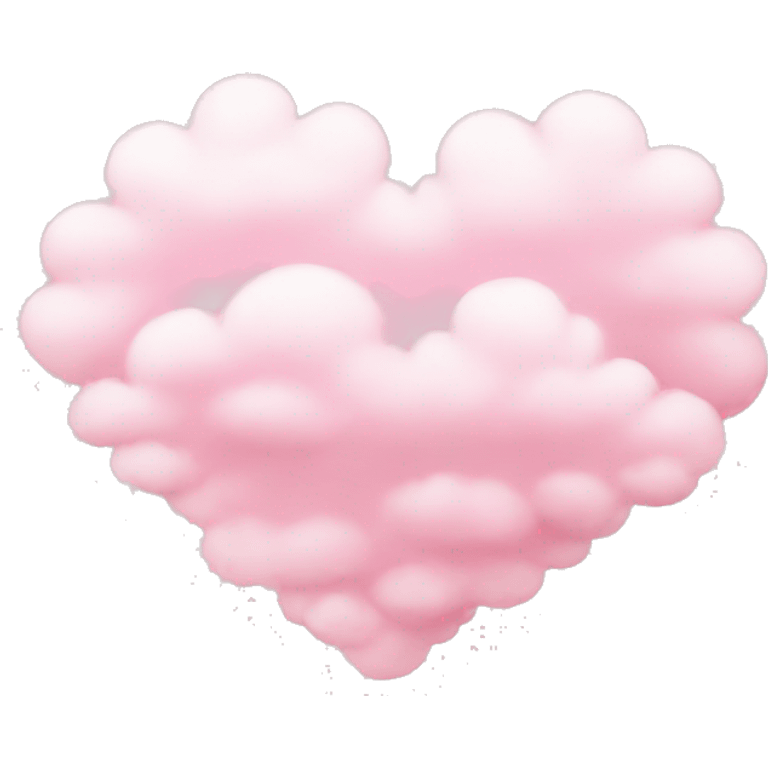 light pink heart cloud emoji