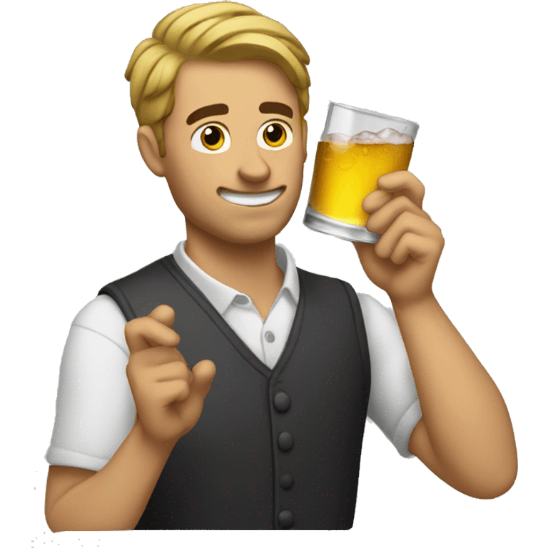 guy holding alcohol with athumbs down emoji