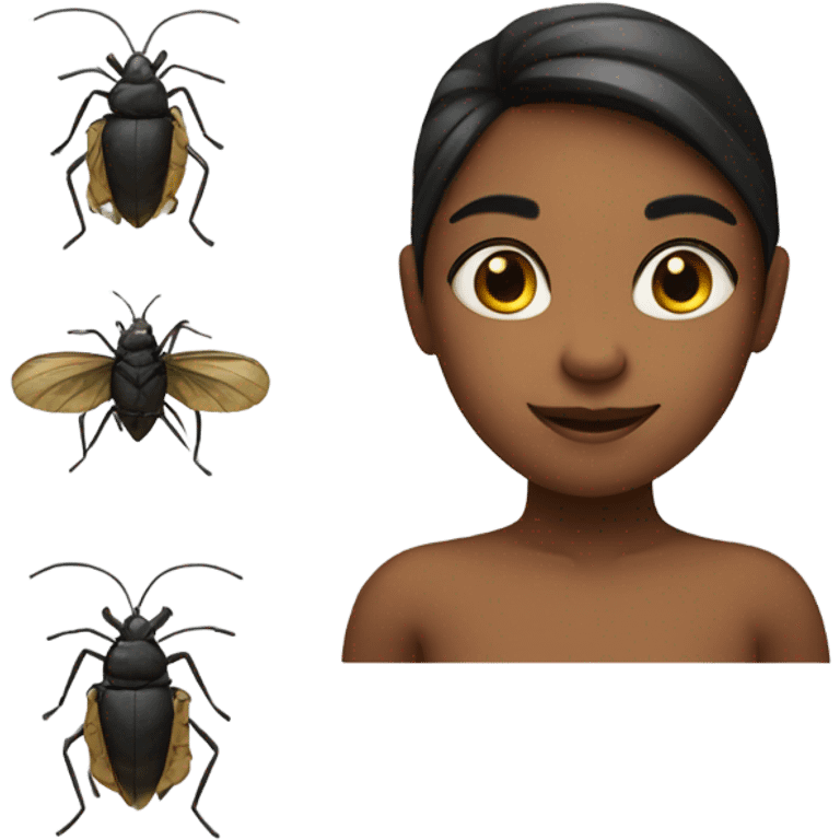 Girl with bug upper body  emoji