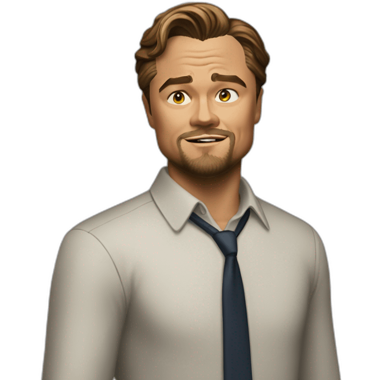 Leonardo DiCaprio surprised and understood the idea emoji