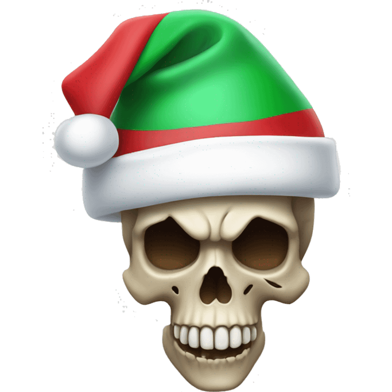 skull with santa hat emoji