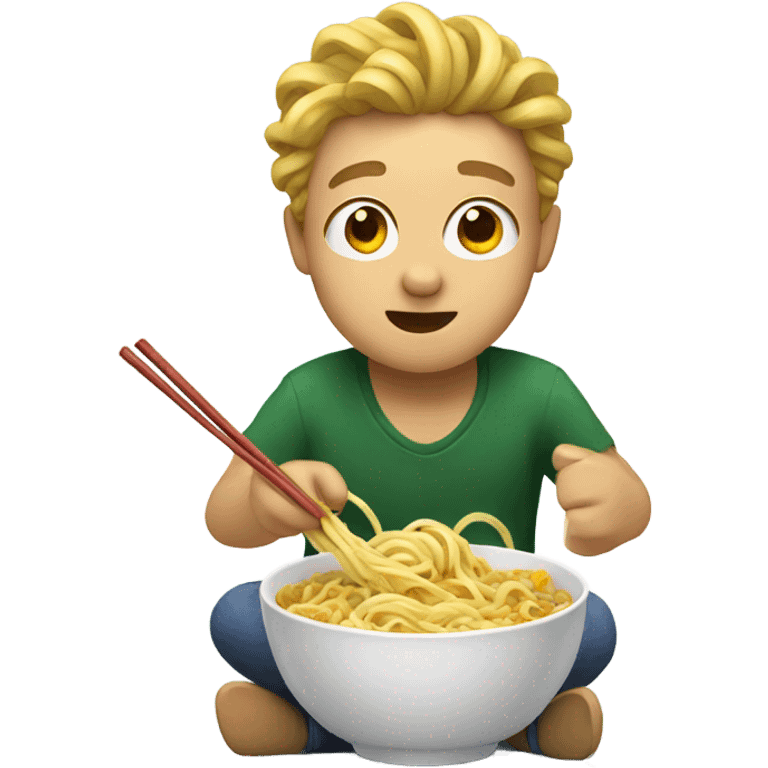 Eating noodles emoji