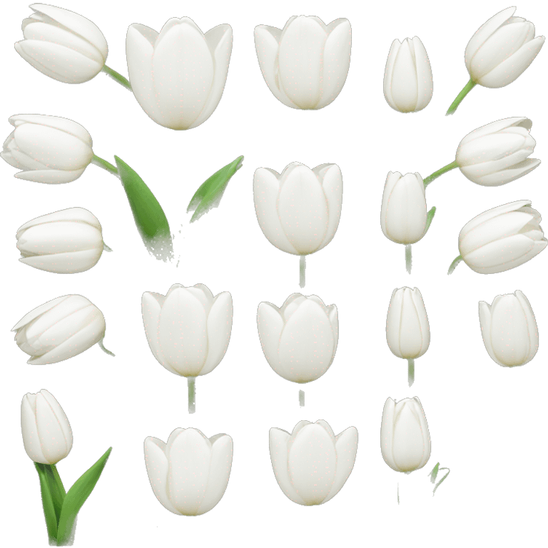 white tulips  emoji