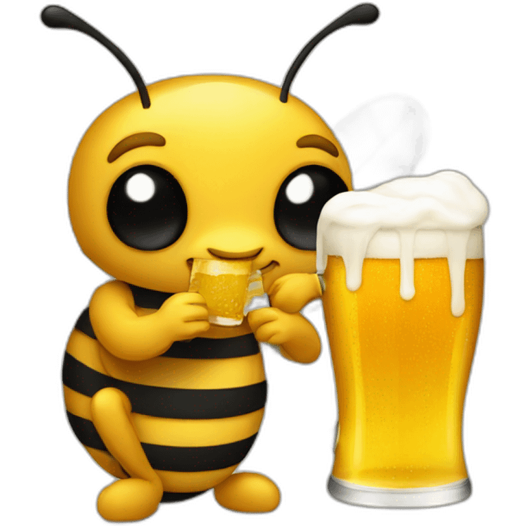 Bee Drinking Beer emoji