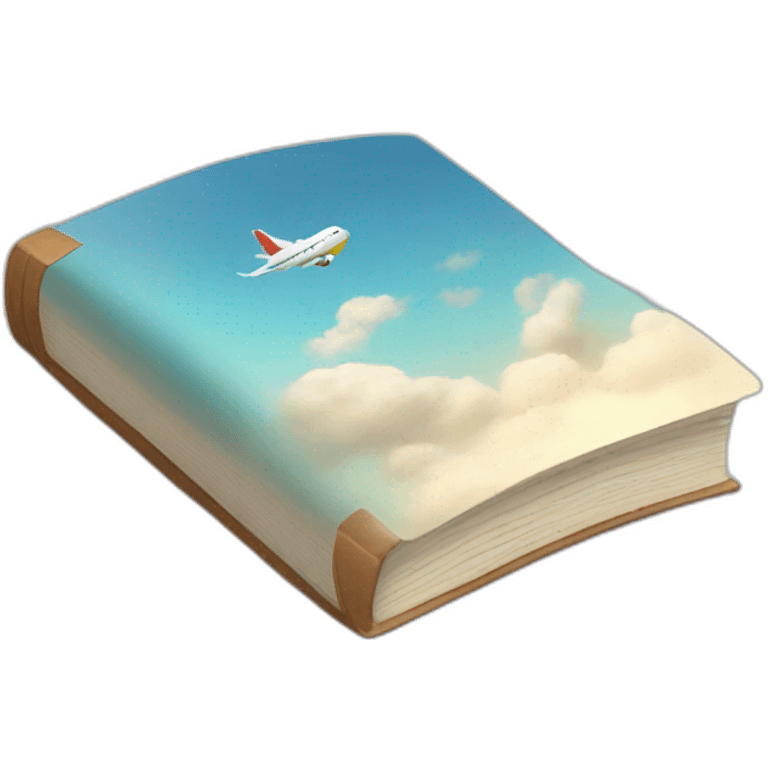 a book on a plane emoji