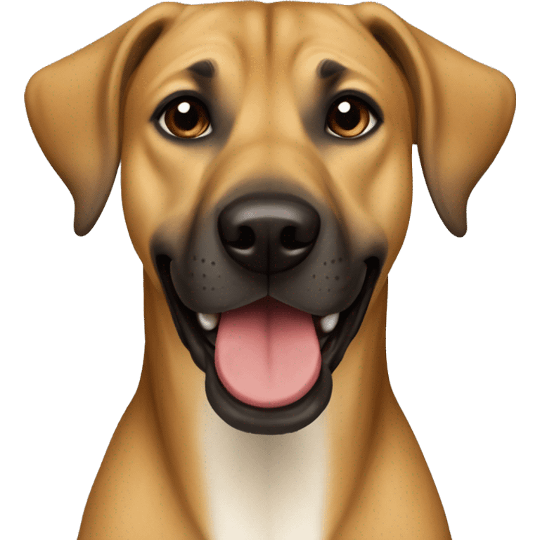 light brown black mouth cur dog emoji