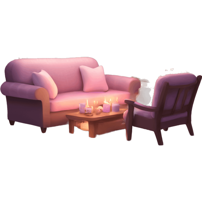 cozy evening pink christmas mood emoji