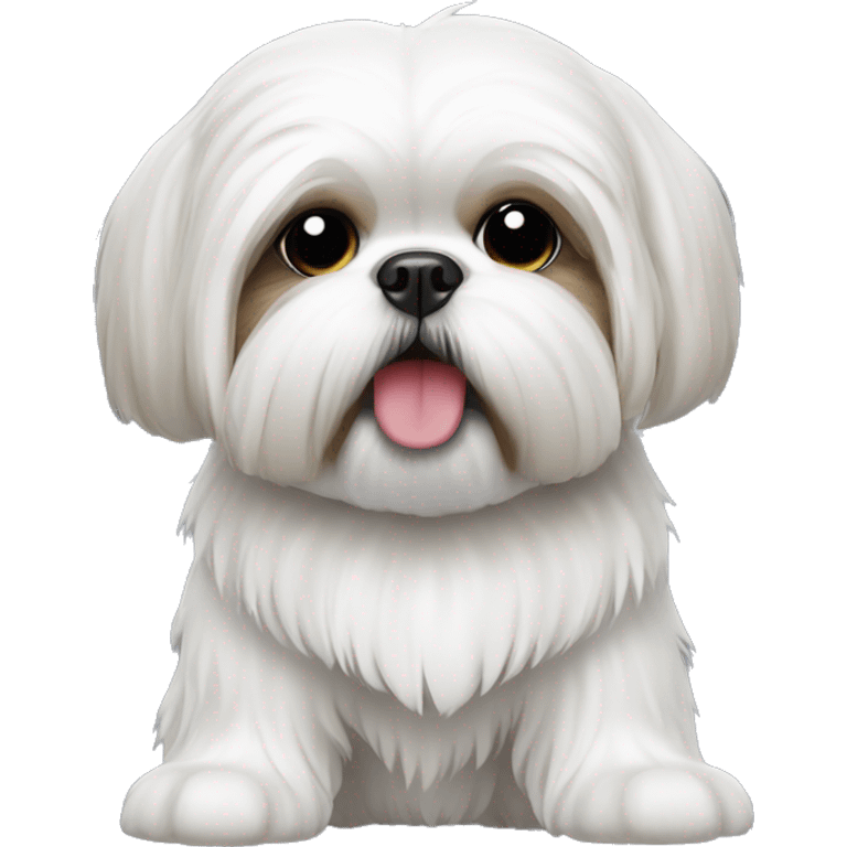 White Shih Tzu with an underbite  toy  emoji