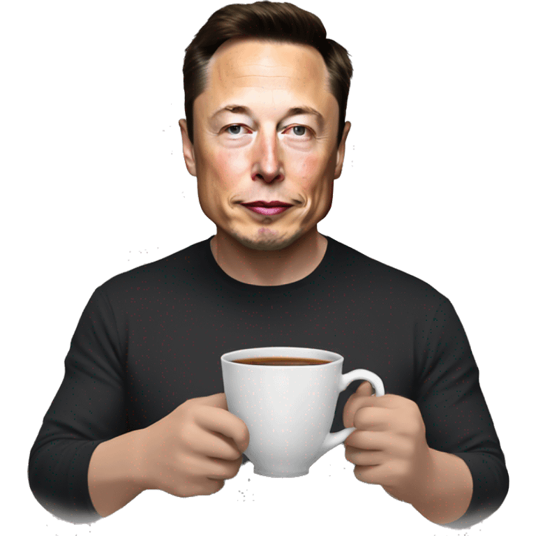 Elon musk drinking tea  emoji