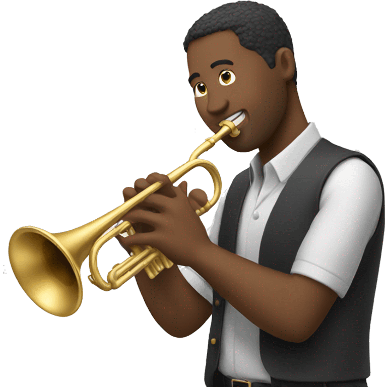 Man holding a trumpet  emoji