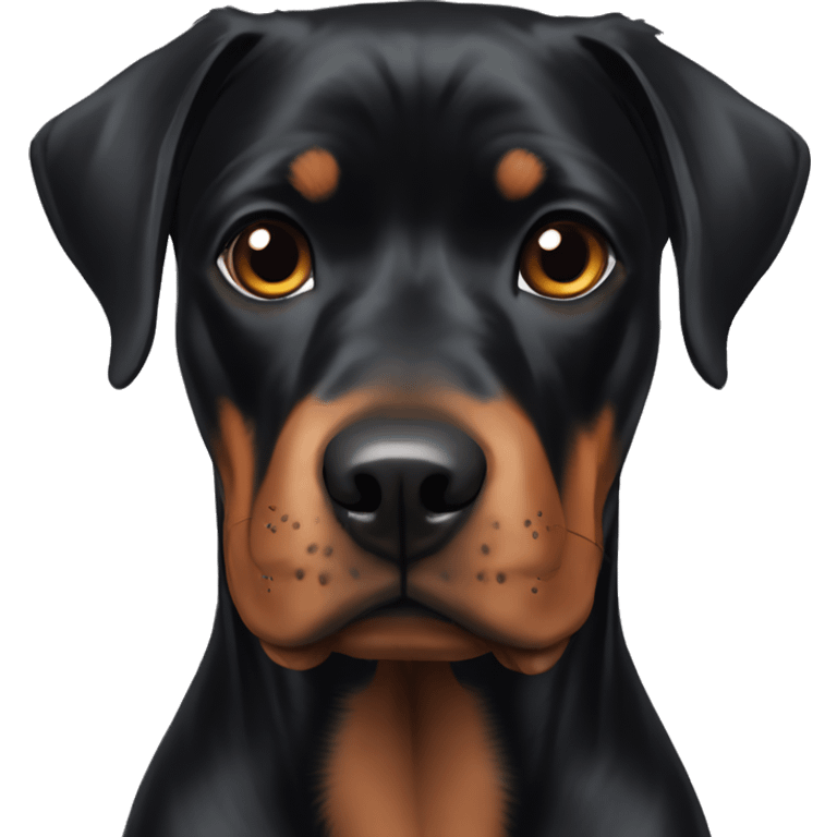 Doberman pug Rottweiler cropped ears pricked ears emoji