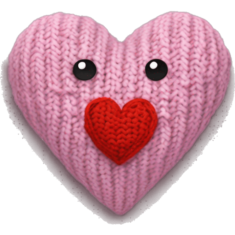 Knitted heart emoji