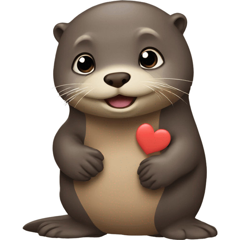 Otters saying i love you emoji