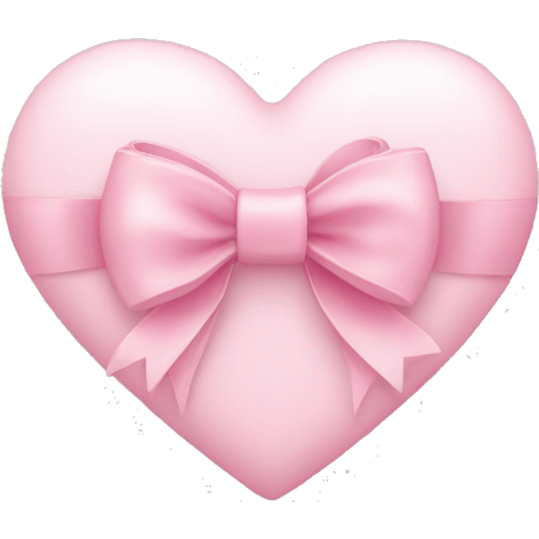 Light pink heart with a light pink bow emoji