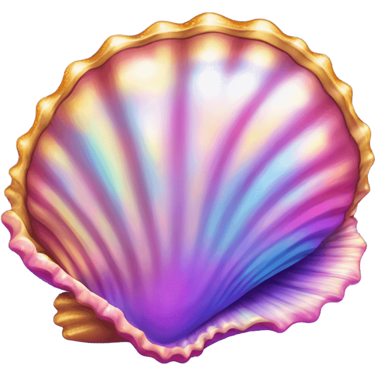 Lisa Frank sparkle sea shell emoji