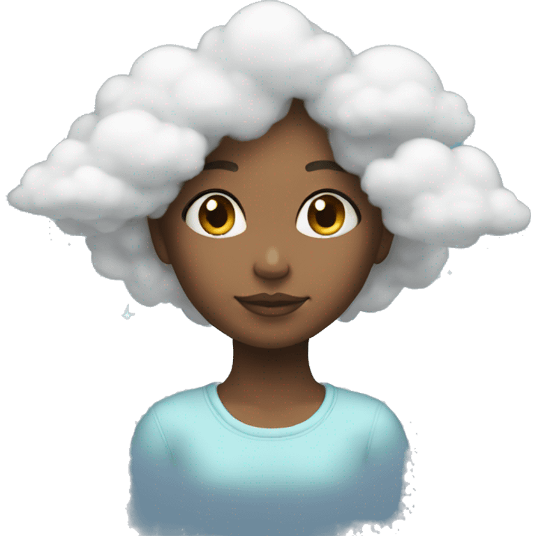 girl with cloud of dreams emoji