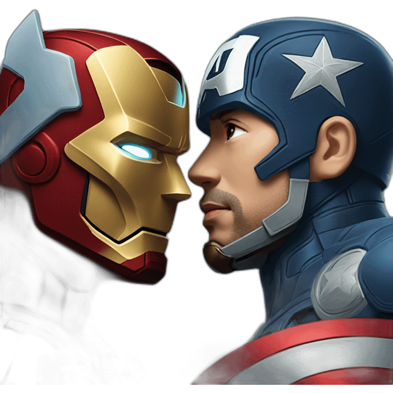 ironman kissing captain america emoji