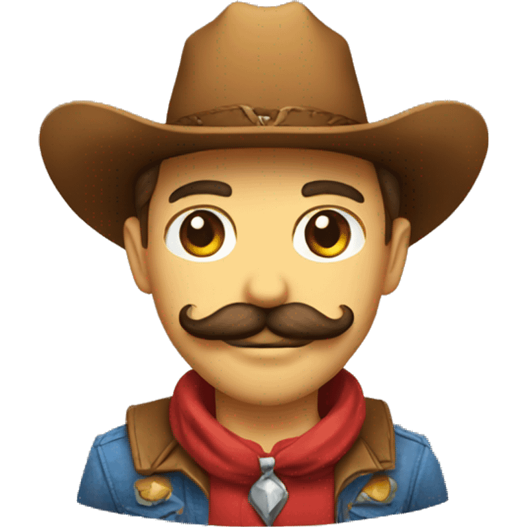 Un chat avec une moustache de cowboy  emoji