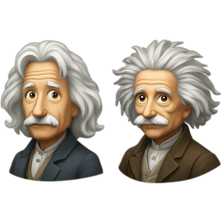 Einstein and Leonardo DaVinci emoji