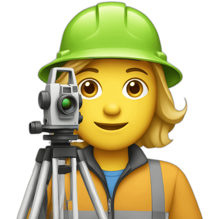 A topographer with a total station emoji