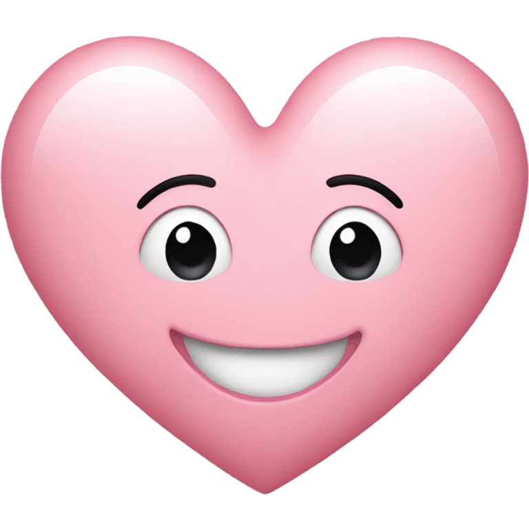 light pink heart smiling cute emoji