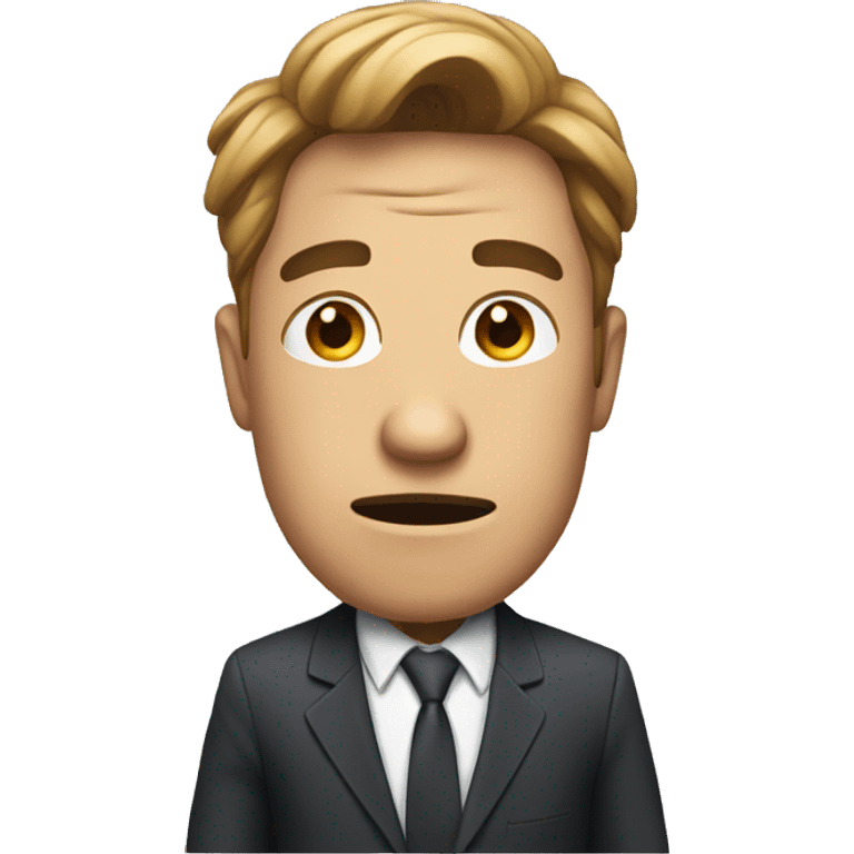 MAN IN SUIT RUNNING WORRIED emoji