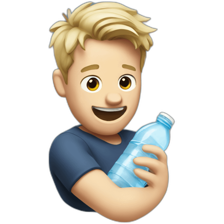 Gordon Ramsey eating a bottle of water emoji