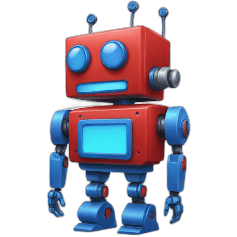 red blue robot emoji