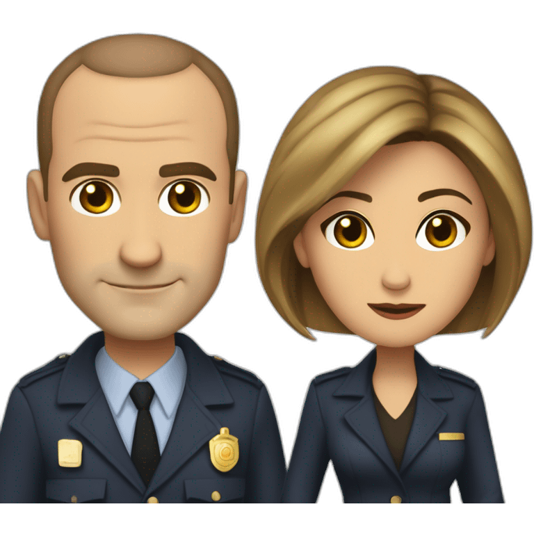 Detective Olivia benson and detective Elliot stabler season 10 emoji