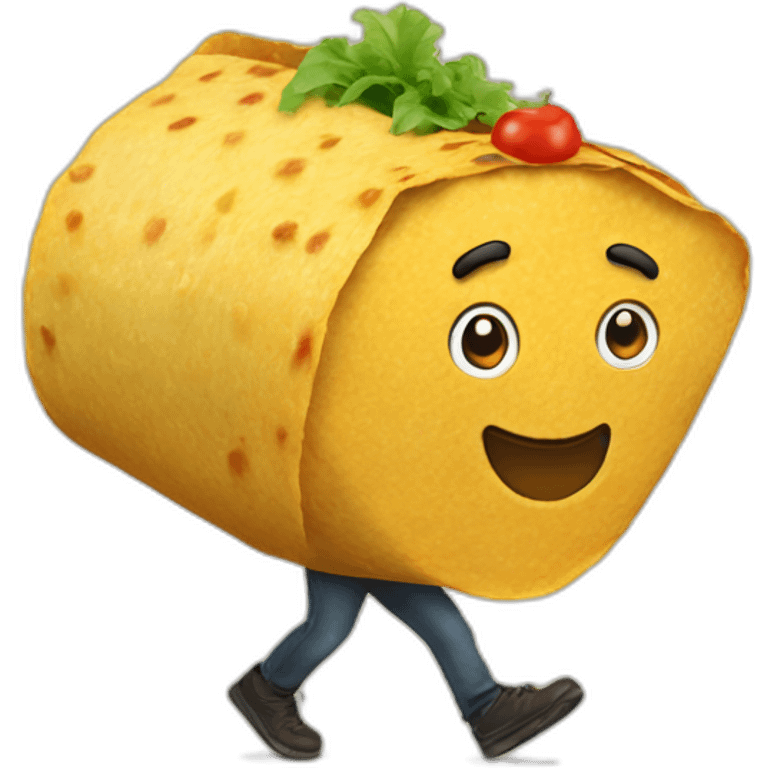 Walking taco emoji