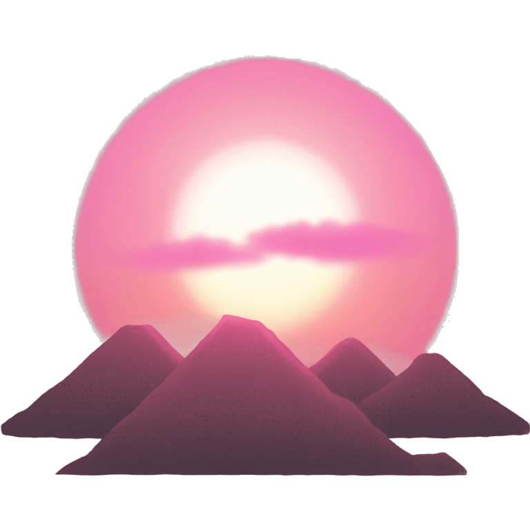 Pink rising sun emoji