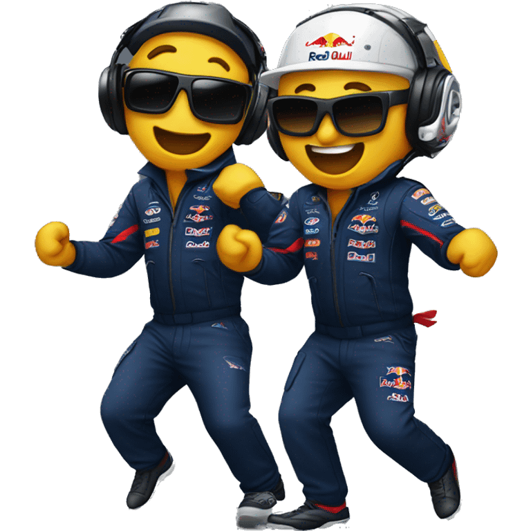 Red Bull pit crew dancing  emoji