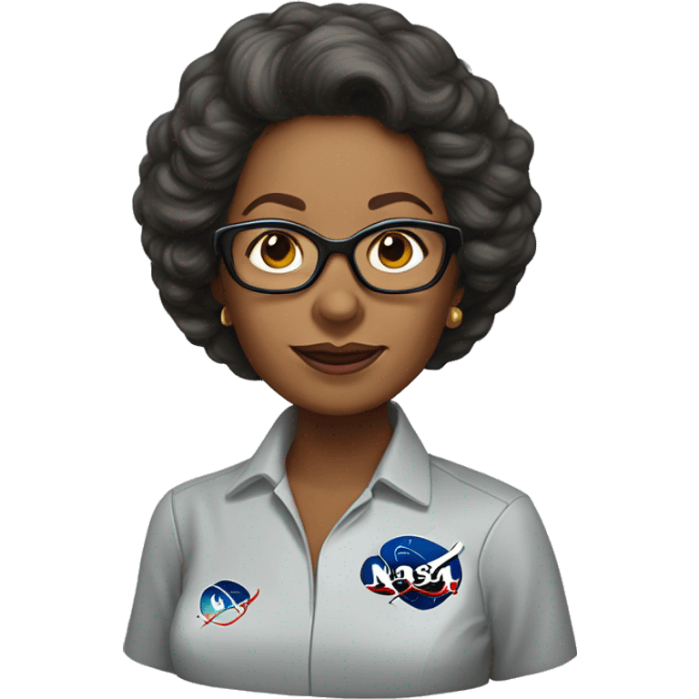 Annie Easley, NASA scientist uniform, unbespectacled emoji