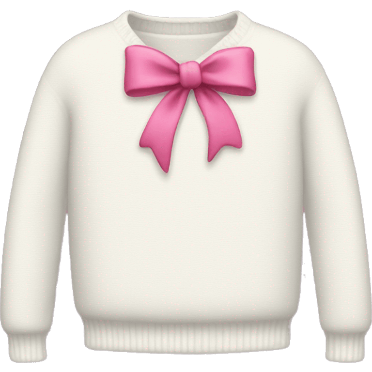 White sweater with pink bows emoji