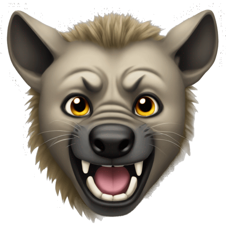 mean hyena emoji