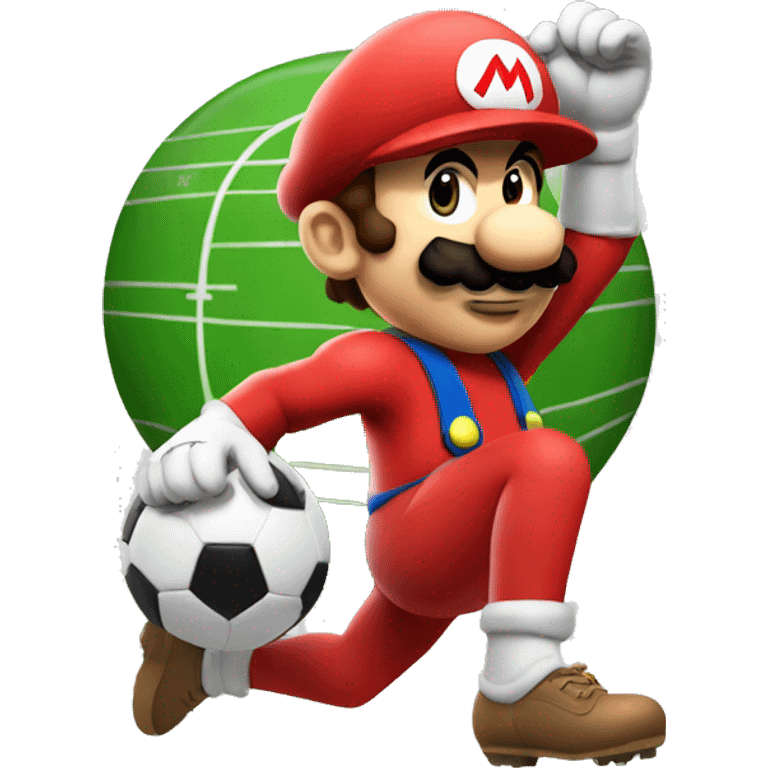 Mario playing football emoji