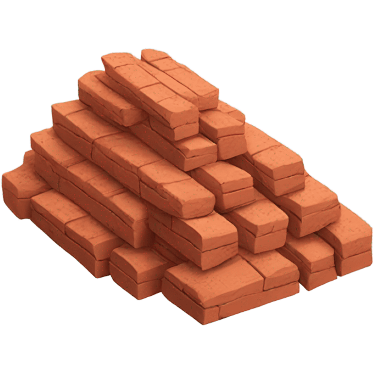 pile of red bricks emoji