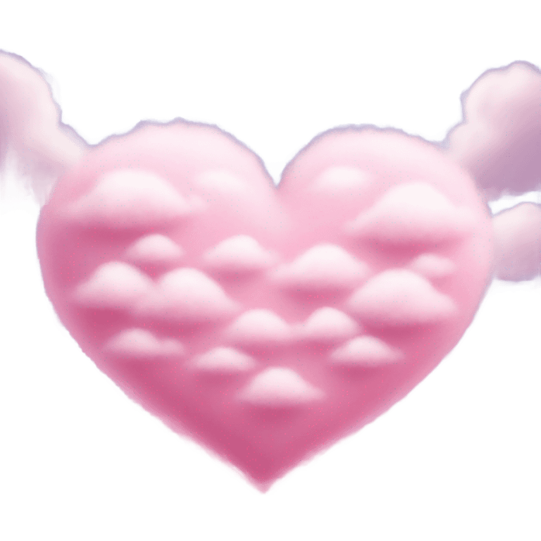 pink heart with clouds emoji