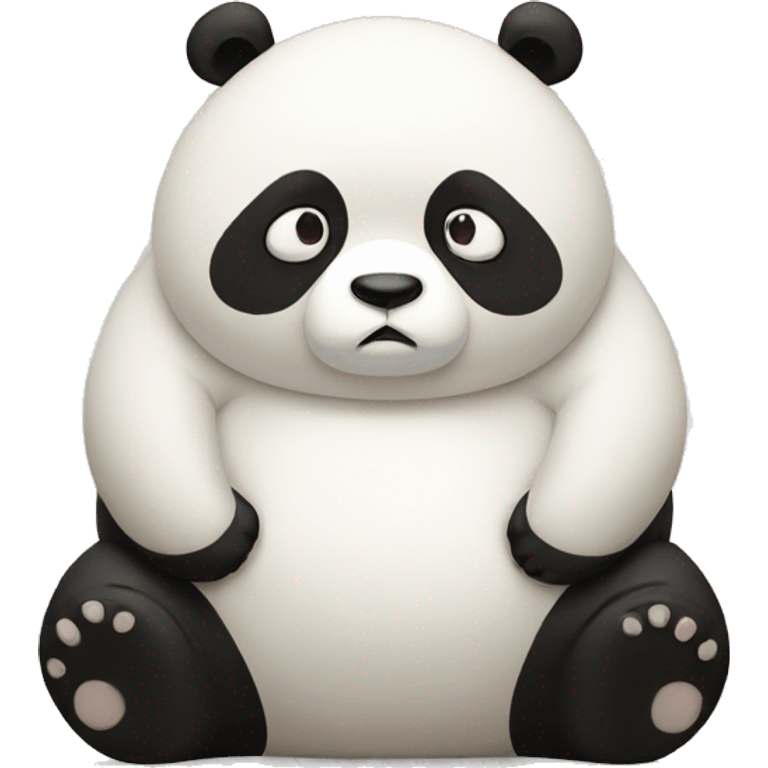 sad fat panda with body emoji