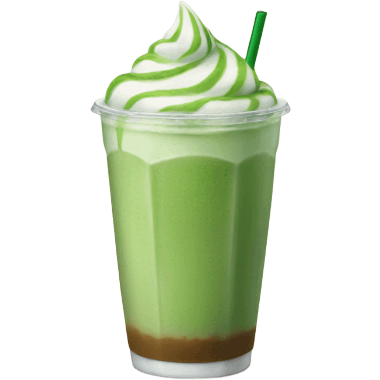 An iced matcha latte emoji