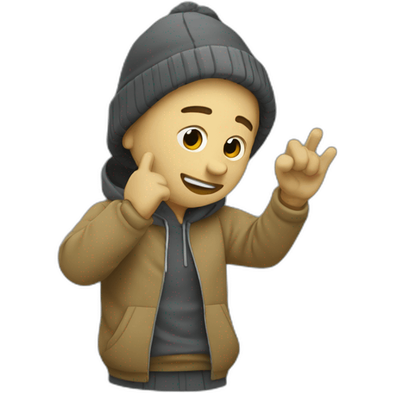 Une personne qui dab emoji