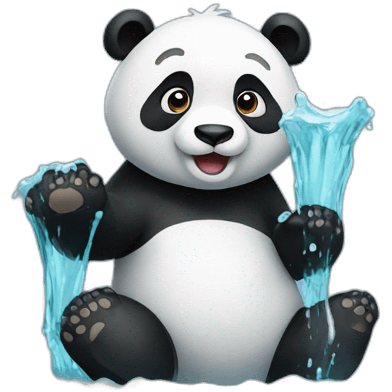 Panda in water emoji