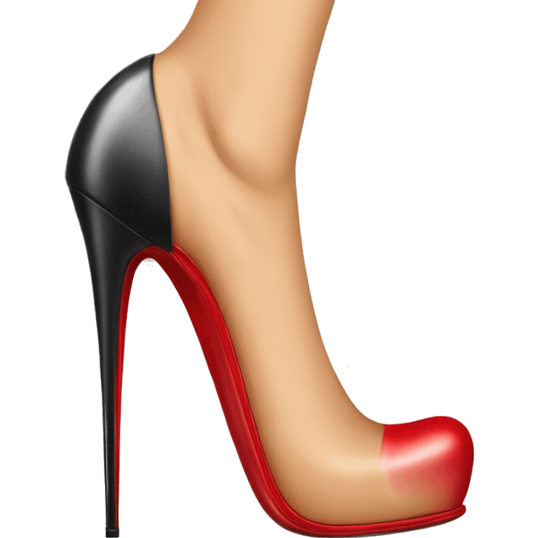 good leg on a high heel louboutin red emoji