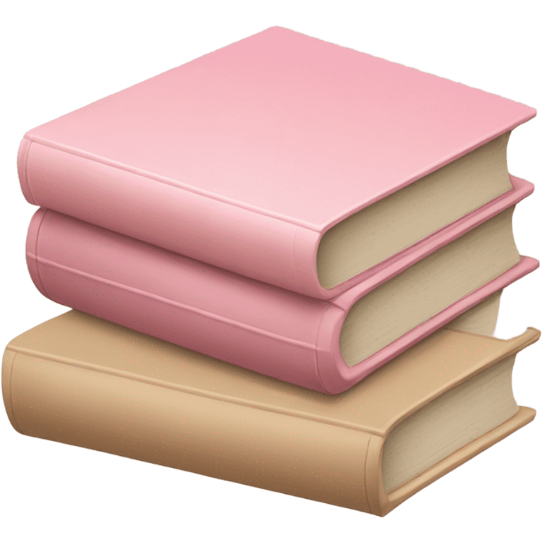 Pink beige stack of books emoji