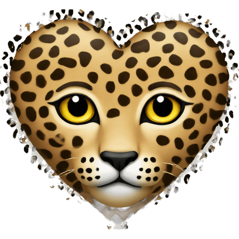 Heart with leopard pattern emoji