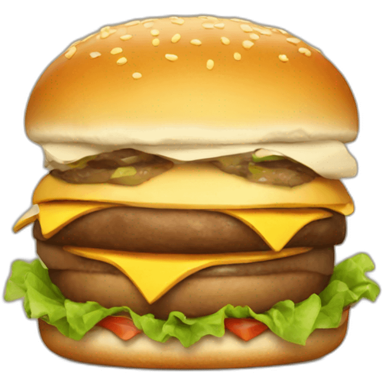 Smiling burger emoji