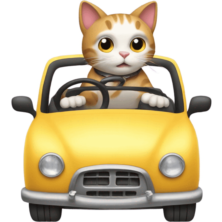 Cats driving a car emoji