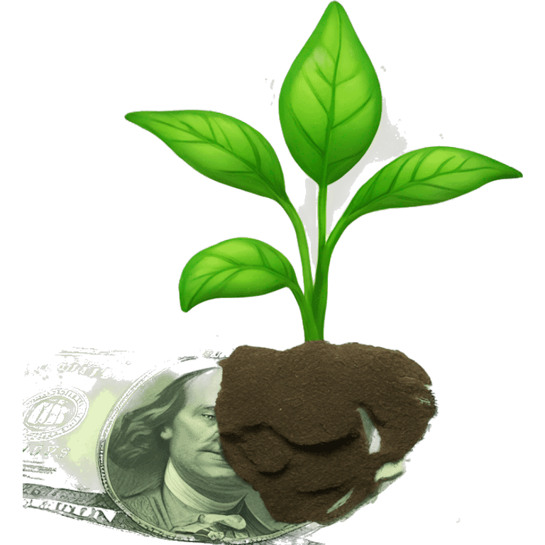 plant sprouting out of money emoji