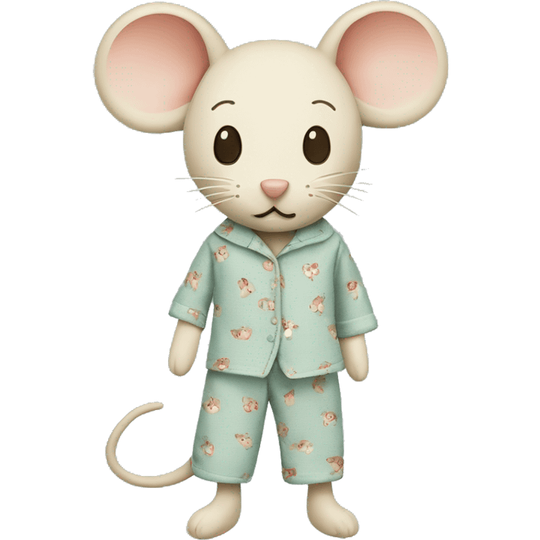 maileg fabric mouse in pajamas emoji