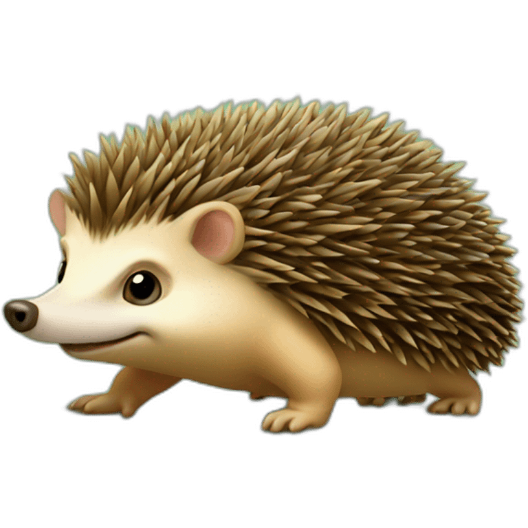 Hedgehog on turtle emoji